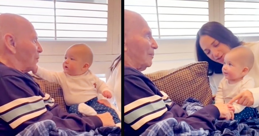 Grandpa Who Has Alzheimer's Rarely Speaks, but It's a Different Story When He Sees His Grandkid