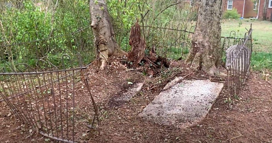 Man Uncovers A Hidden Cemetery Next Door And Couldn't Be More Pleased