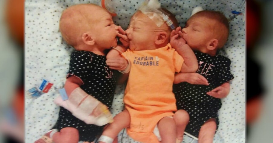 Woman Rushes To Hospital For Kidney Stone Pain But Comes Home With Newborn Triplets