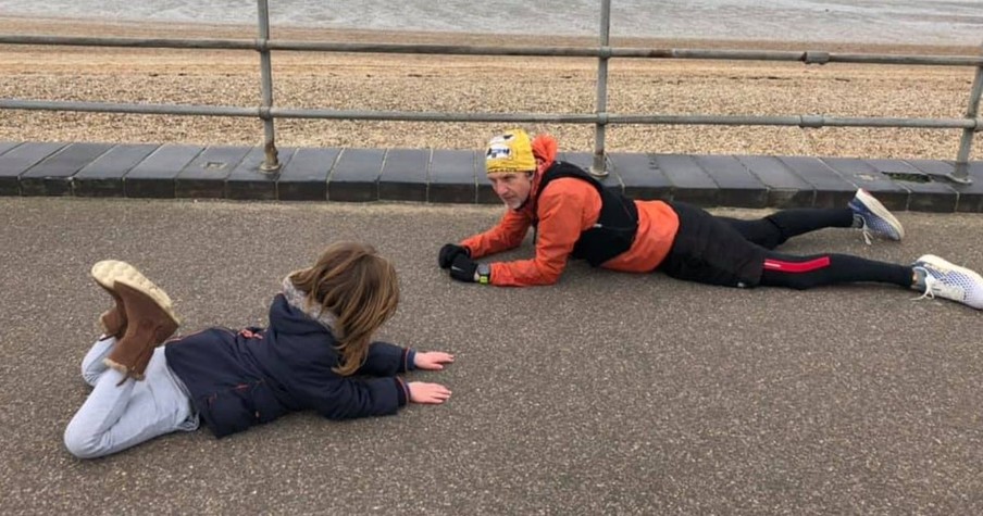 Kind Stranger Stops And Gets Down On The Ground To Help Calm A Little Boy With Autism