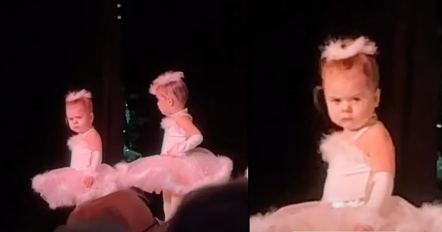 Little Girl at Dance Recital Is Not Having It and Her Reaction Is Absolutely Hilarious