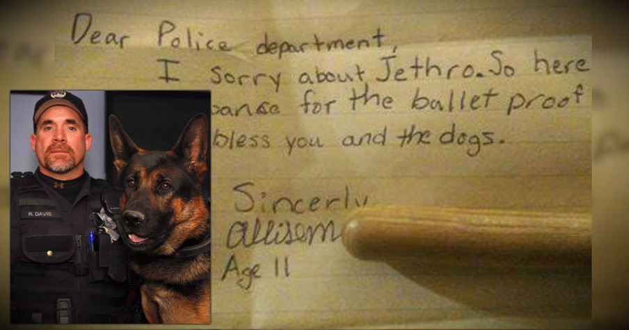 Little Girl Donates Her Allowance In Honor Of A Slain Hero Police Dog