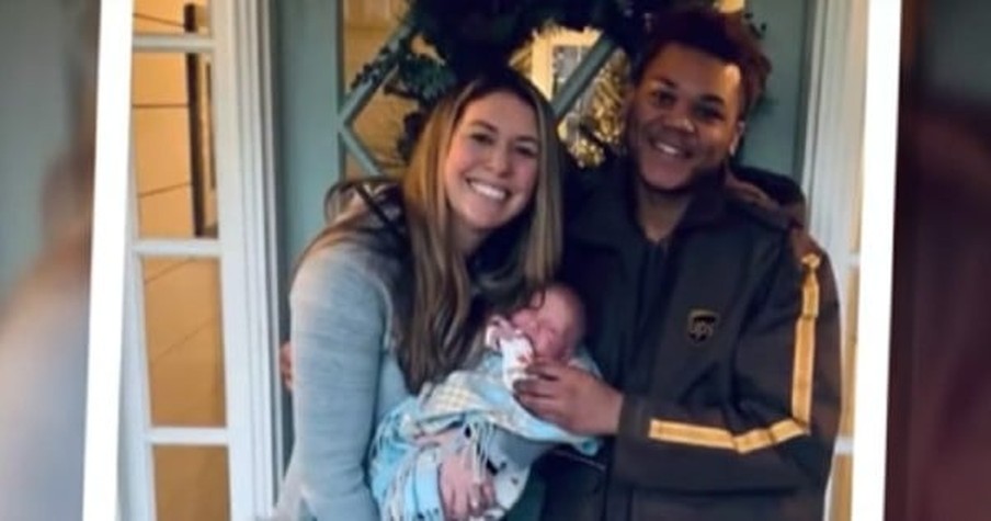 Doorbell Camera Captures UPS Driver's Touching Message For a New Mom