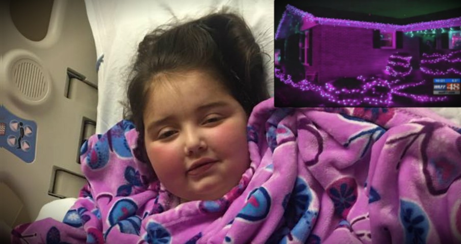 Neighbors Turn Street Purple Just Before A Sick Girl Heads To Heaven