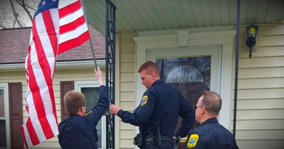 Stolen Flag Honoring Late WWII Veteran Is Replaced By Police