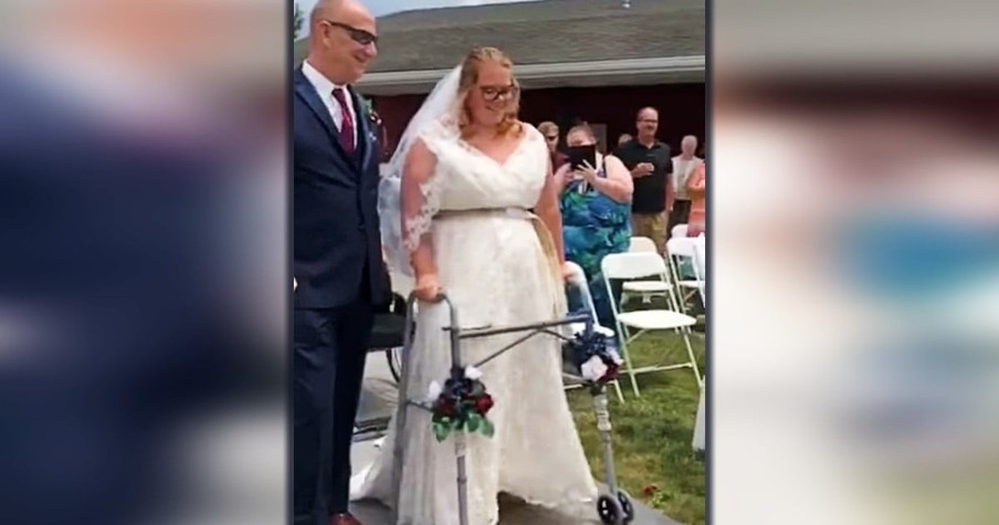 Pregnant & Paralyzed Bride Walks Down the Aisle After Being Told She'd Never Walk or Have Kids