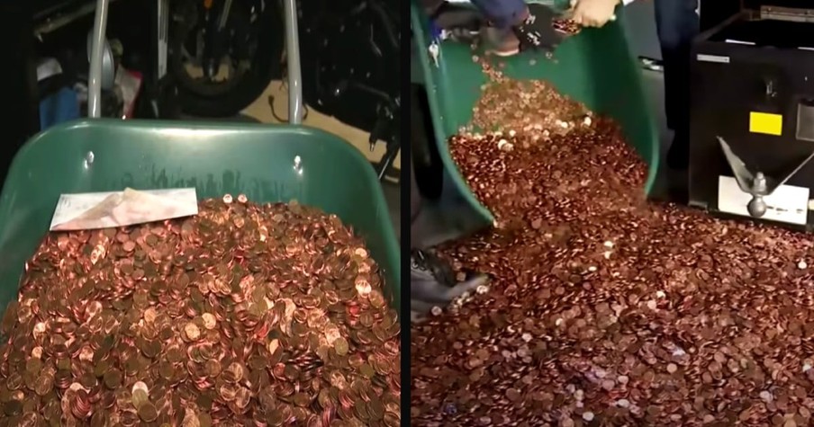 Spiteful Employer Owes A Man His Last Paycheck And Pays With Pennies Covered In Oil