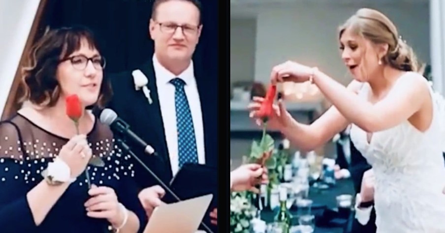 Groom Finds Out That The Rose For Mom He Gave At Age 10 Isn't Really A Rose At All