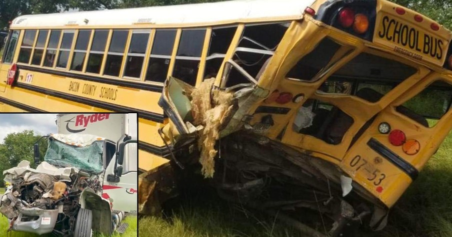 Truck Driver Uses His Final Moments To Help Rescue Kids Following School Bus Crash