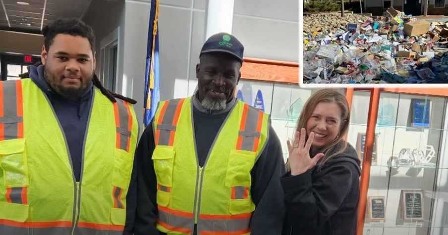 City Workers Go Above and Beyond to Search for Lost Wedding Ring After It Falls Off in Dumpster