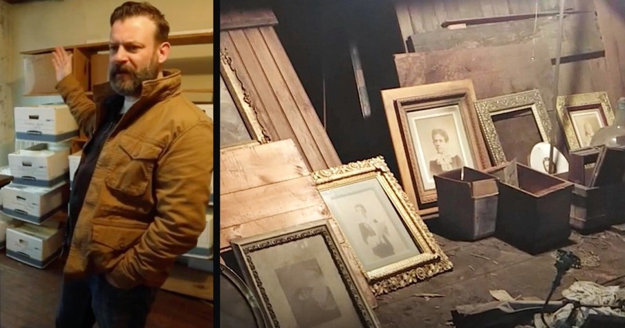 Man Spots Something Odd About Ceiling And Stumbles Into Secret Attic Room Full Of Treasures