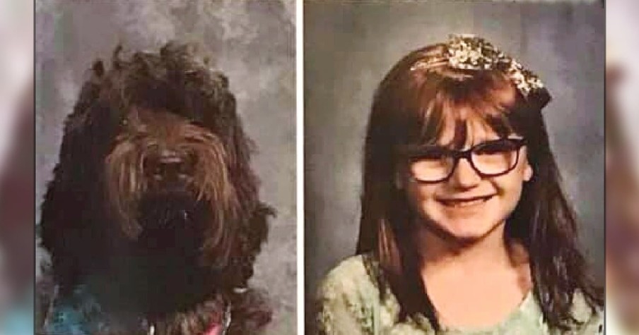 Girl Is Delighted To Find School Included Her Service Dog Yearbook Photo As A Sweet Surprise