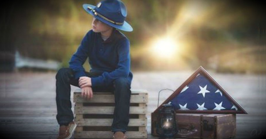 A Boy's Touching Salute To His Fallen Father Is Absolutely Beautiful