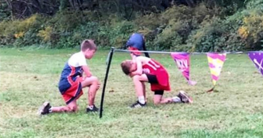 Young Boy Sees His Opponent Struggling, And His Response Is Good Sportsmanship Defined