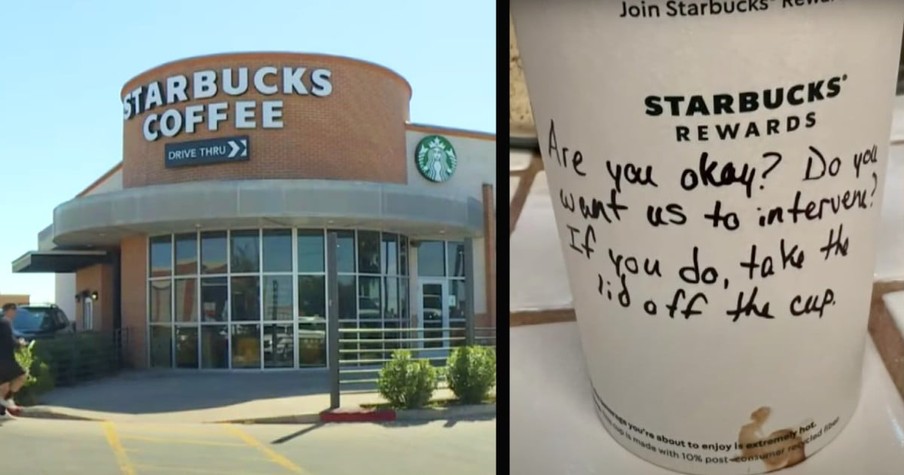 Barista Writes Secret Note On Starbucks Cup Of Coffee To Make Sure Young Woman Is Ok