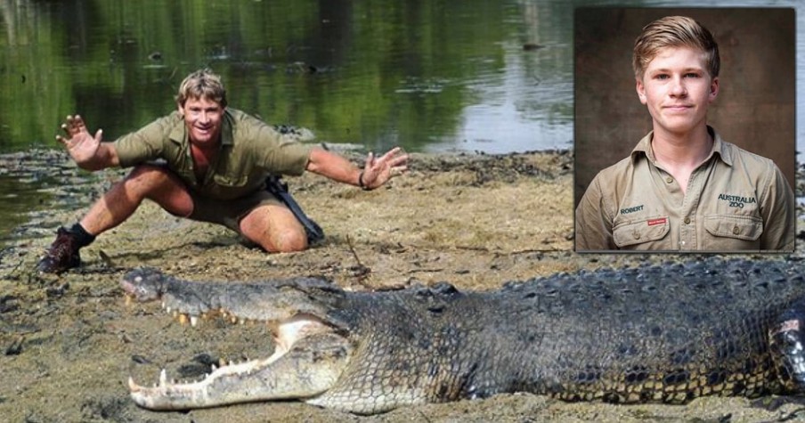 Steve Irwin's Son Shares Photos of Him and His Dad Feeding Same Crocodile, 15 Years Apart