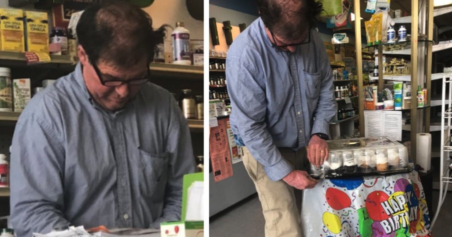 No One Shows Up On 35th Anniversary So Stranger Snaps Photo Of Sad Shop Owner