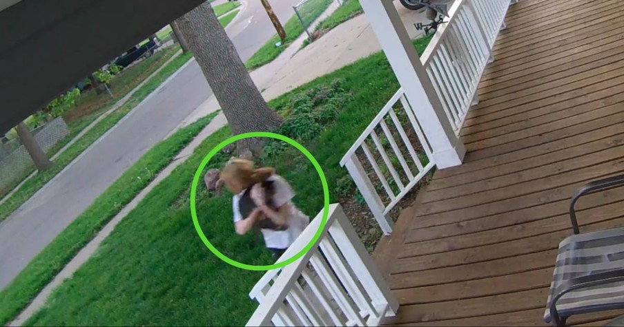 Security Cameras Catch Failed Abduction From Home's Front Porch