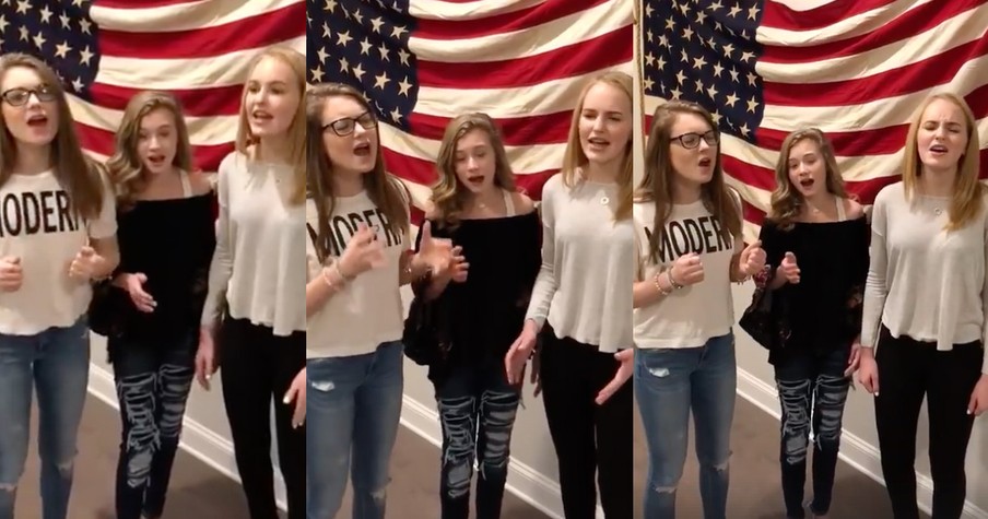 Teen Trio Sings An Incredible A Cappella Version Of The 'National Anthem'