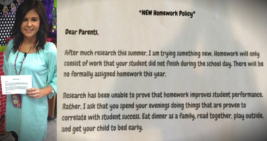 Teacher's Unusual Homework Policy Goes Viral