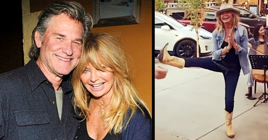 Goldie Hawn's Video Goes Viral Because of What Kurt Russel's Doing in the Background