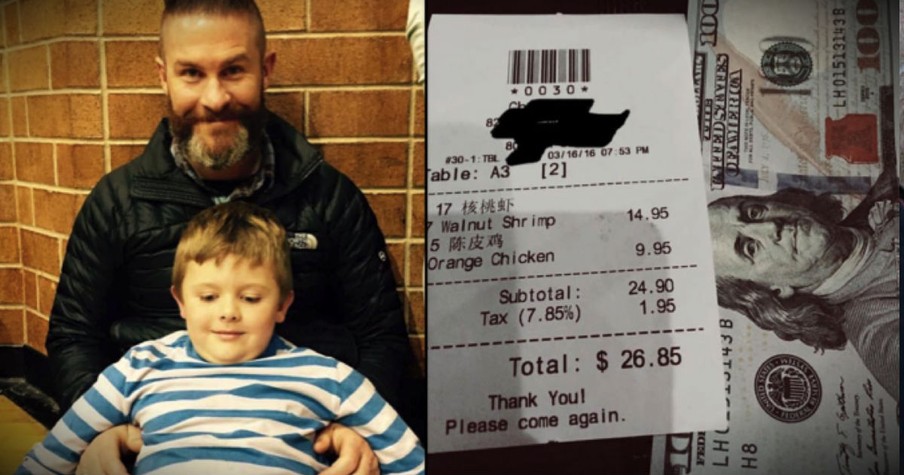 Single Dad Leaves Tip For Waitress Who Stood Out For A Special Reason