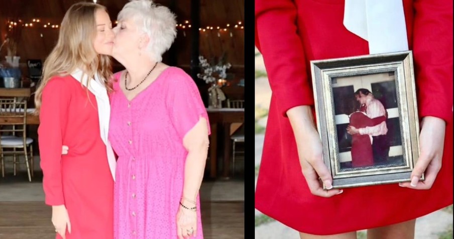 Bride Stuns by Wearing Grandma's 1970 Courthouse Wedding Dress at Her Own Wedding Rehearsal