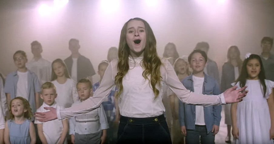 50 Children Sing 'What A Beautiful Name' In Angelic Choir With Reese Oliveira