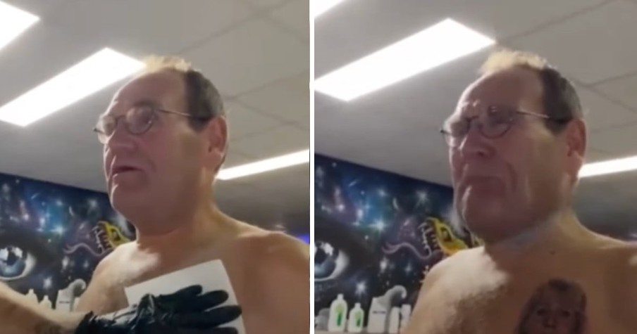 Widower Gets A Tattoo On His Heart To Honor Late Wife And Bursts Into Tears When He Sees It