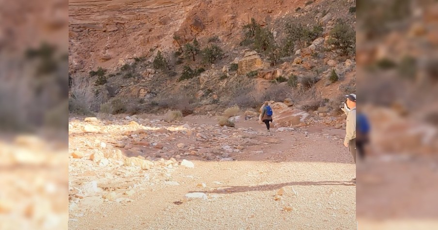 Stranger Comes Upon Lady Singing 'Amazing Grace' In A Canyon And Instantly Hits Record