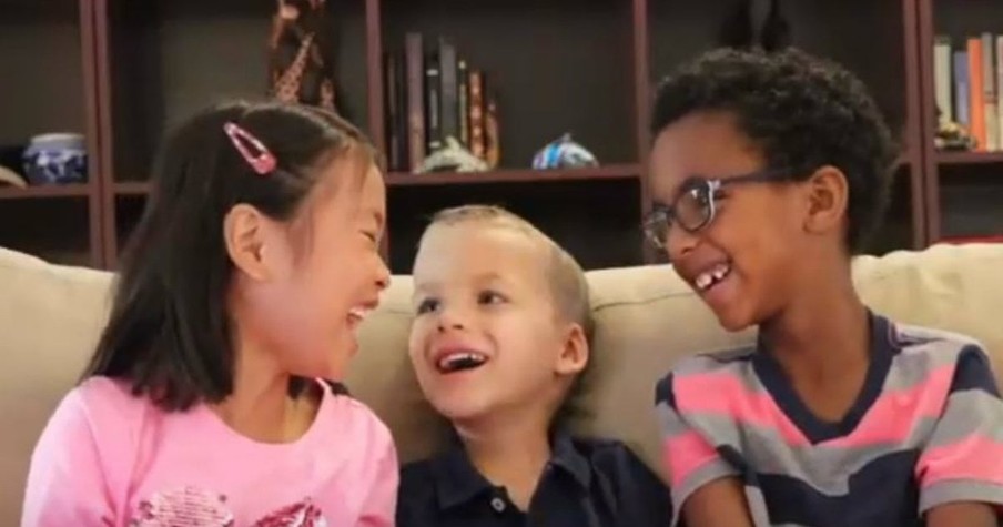 Three Adorable Children Share The Story About Jesus And The Samaritan Woman At The Well