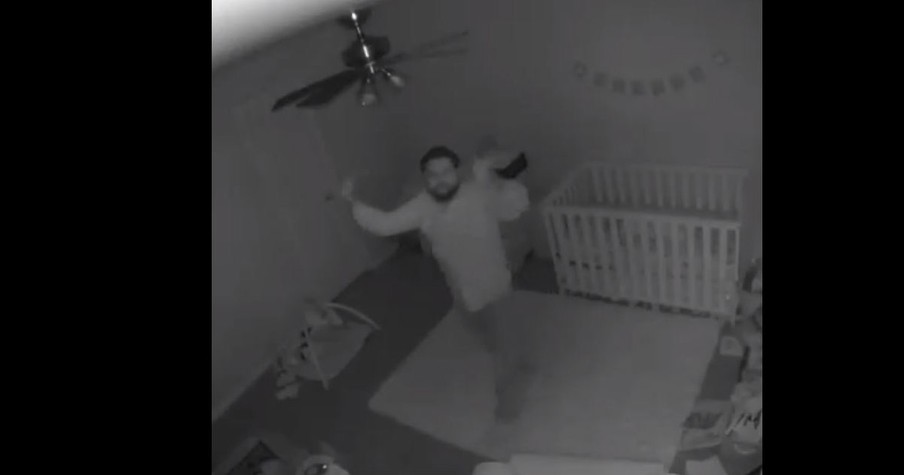 Daddy Hilariously Celebrates Putting The Baby To Sleep