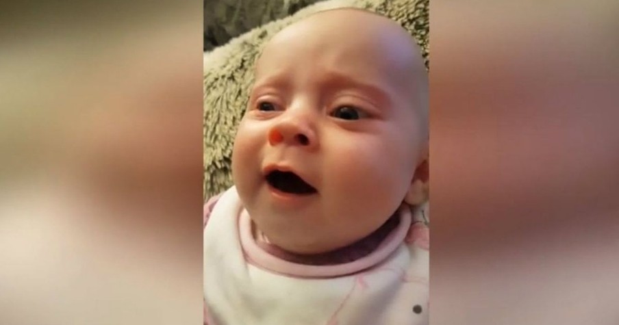Three-Month-Old Baby Girl Does Not Like Daddy's Taste In Music