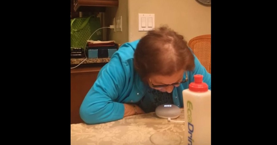 Funny Italian Grandmother Has A Blast Learning How To Use Google Home