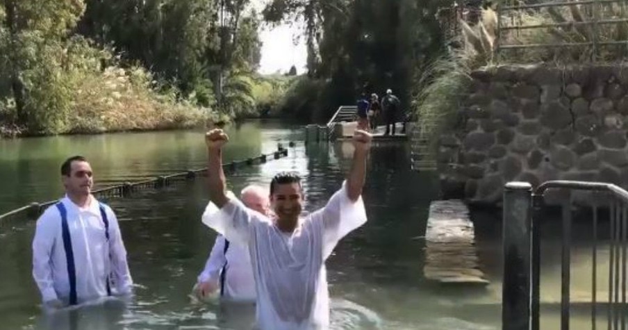 TV Host And Actor Gets Baptized In The Jordan River