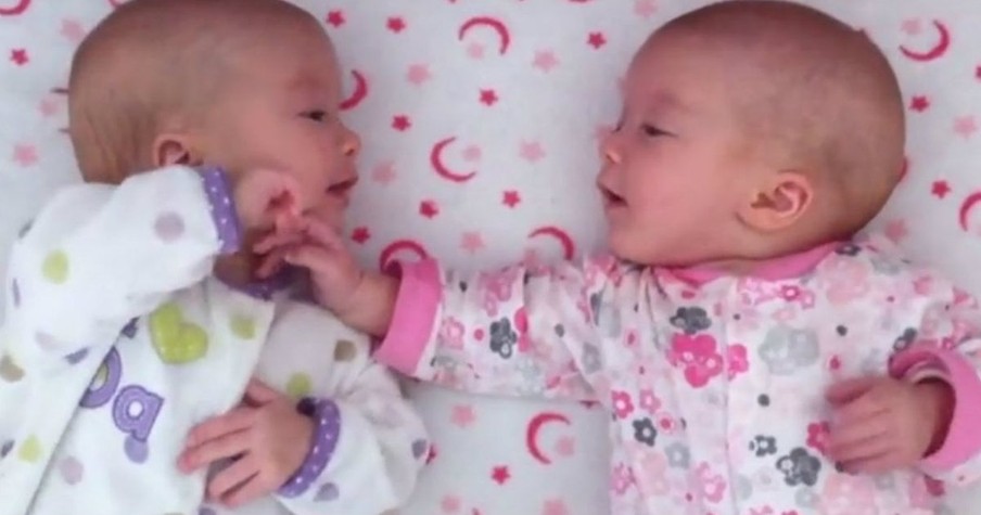 Identical Twin Sisters Interact For The Very First Time