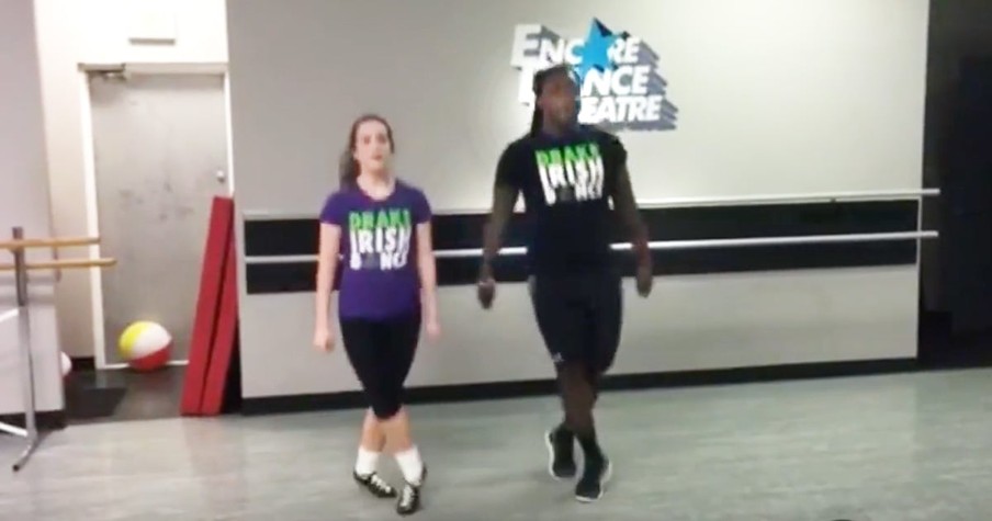 NFL Football Player Alex Collins Talks Irish Dancing