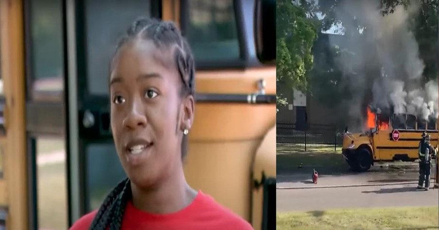 Mommy Instincts Kicked In And Pregnant Driver Got Kids To Safety As School Bus Caught Fire