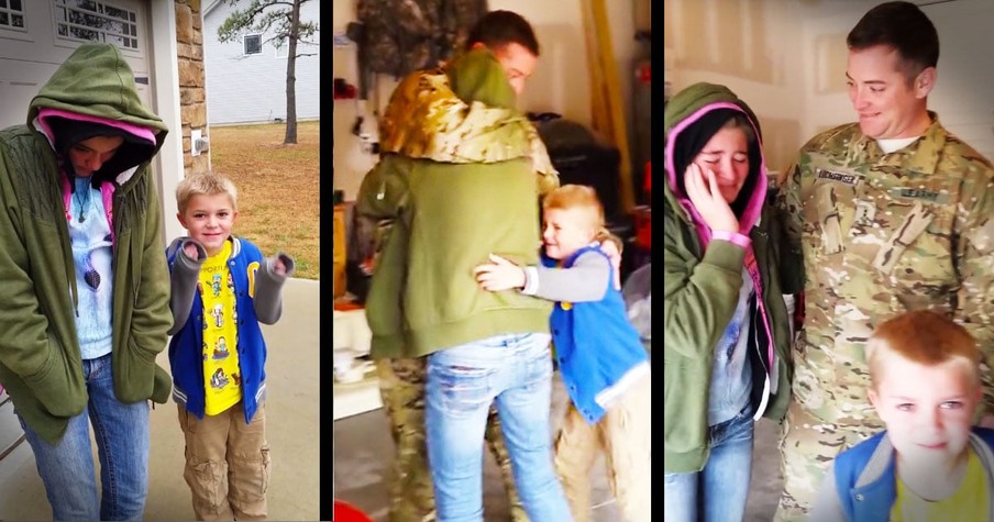 Soldier Returns To Surprise His Kids Just In Time For Christmas