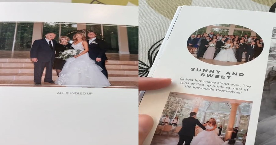 Random Photo Captions in Wedding Album from Mom Have Bride Cracking Up Over Her Mistake