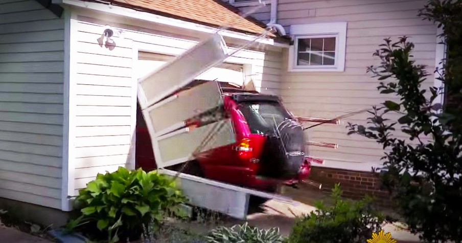 91-Year-Old Crashes Thru Garage Door For Bucket List