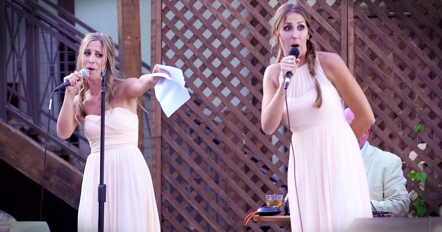 Sisters Of The Bride Make Amazing Musical Wedding Toast