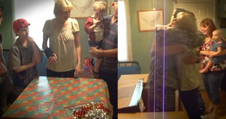 Mom Gets Best Birthday Surprise from Her Soldier Son