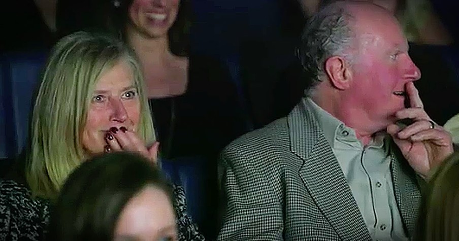 Grandparents Receive The Greatest Surprise In Movie Theater