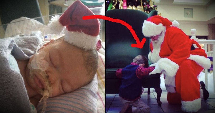 Little Boy Asks Santa To Join Him In Praying For A Miracle