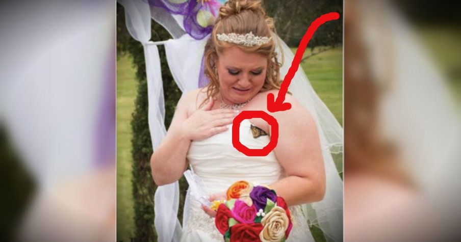 Bride Gets A Very Special Sign From Heaven On Her Wedding Day