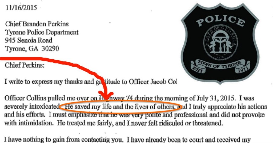 This Officer Just Received A Thank You Letter...From The Man He ARRESTED!