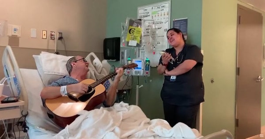 Chemo Patient And Nurse Sing 'O Holy Night' In Hospital Room