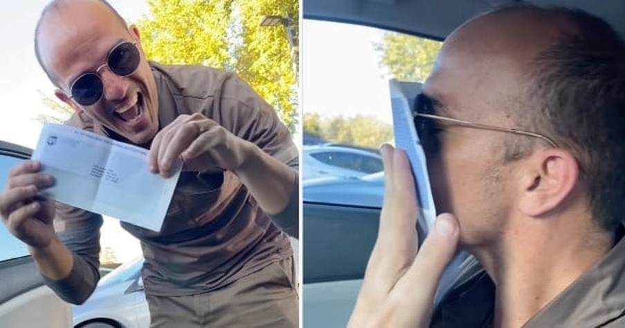 He Just Got His 1st Pay Check As An American And The UPS Worker's Joy Is Contagious