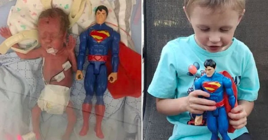 Premature Newborn Baby the Size of a Superman Toy Looks So Different After Miraculous Survival